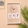 Souvenir Eternal calendar suspended with a clock, wood, 2x20x30 cm, col. white