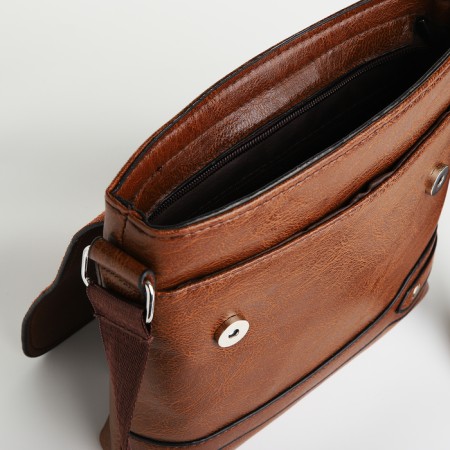 Male bag, brown color-4