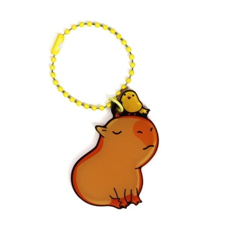 Acrylic keychain on the chain "Capybara", 3.5 x 9 cm-1