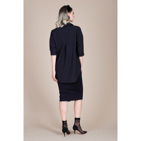 Blouse-tuniki female, size 46, black color-3