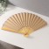 Fan bamboo, textiles h = 50 cm "Sakura branch" beige