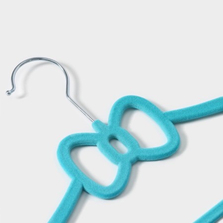 Shoulders - hangers for clothing "Bow", 33 × 20 cm, 5 pcs, Biryuzovoy color-2