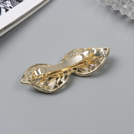 Hair hair clip "Mandy" petals, 7 cm, gold-1
