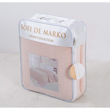Stella bedspread, size 160x220 cm, peach color-1