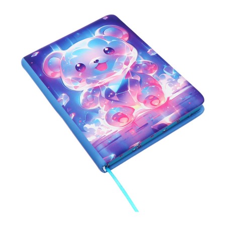 Notebook Gift Book 96l, line, color cut, PVC cover 3D Bear (17.7x12.4cm)-3