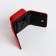 Women's wallet on the button, red color