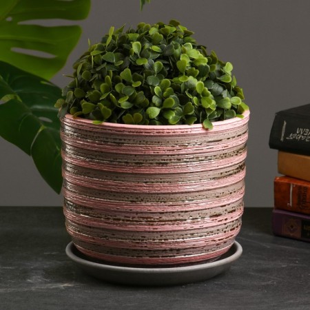 Flower pot "cuckoo" pink, 2.79 liters-3