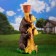 Garden figure "Bears Come friends" 30x27x64cm