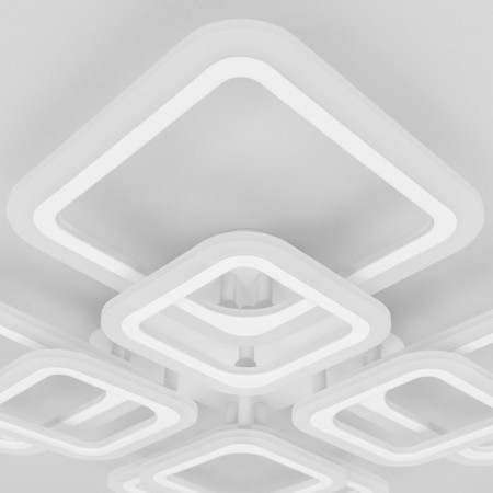 Ceiling chandelier Citilux "Marcel" CL232180R, 60x60x1 cm, 8x13.8W, LED, Color White-12