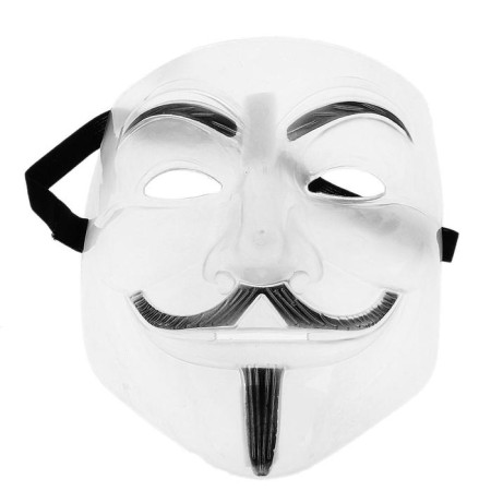 Carnival mask "Guy Fox", plastic, translucent