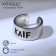 Ring with the inscription kaif, the color is silver, dimensionless