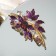 Brooch "Branch" luxurious, white-purple color in gold