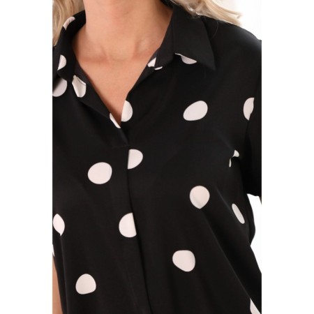 Female blouse, size 44, black color-3