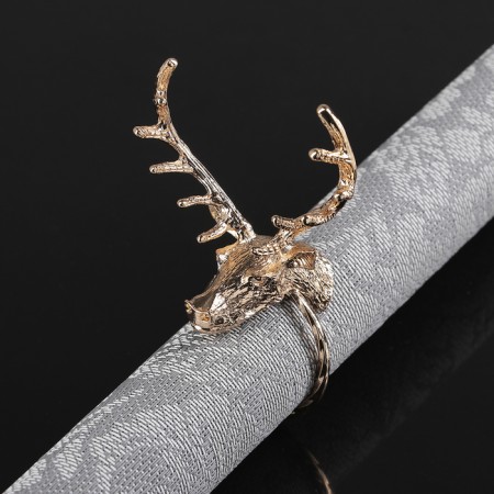 Ring for napkins "Deer", 6.5 × 5 × 10 cm, gold color