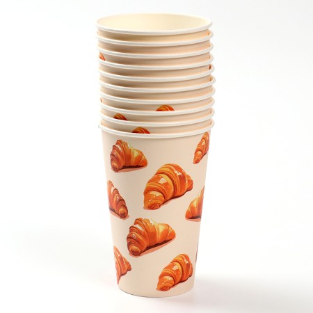 A one -time paper glass for coffee "Croissans", 400 ml-2
