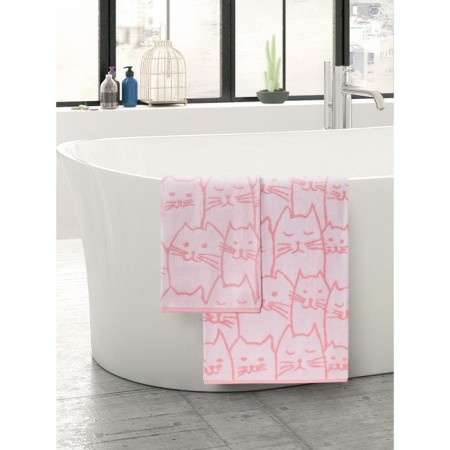 Terry towel KitTens, size 70x130 cm, pink color-8