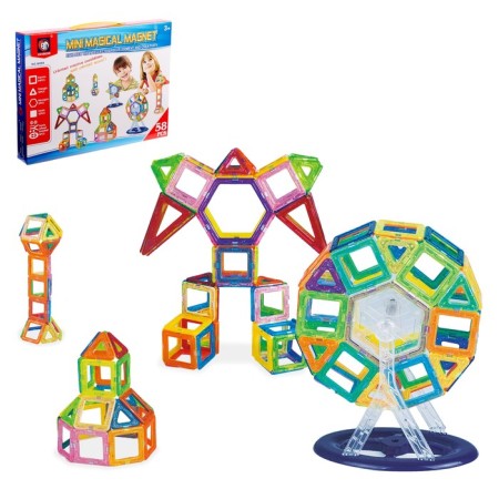 Magnetic designer "Mini Magic Magnet", 58 parts