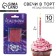 Candles for the cake Undigilated "on your birthday", pink, 10 pcs.