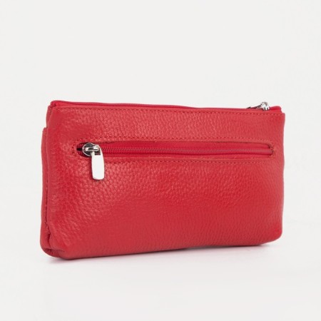 Women's wallet is a female on a zipper, the color is red-1