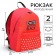 Youth backpack, lightning department, n/pocket, red, 42 x 31 x 15 cm "Minni", Minnie Mouse