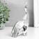 Souvenir Ceramics "Elephant - Dobrot Up" silver 8x5.3x14 cm