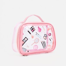 Lightning cosmetic bag, coral color