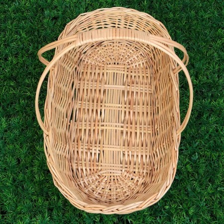 Basket "Product", bottom = 19x39, dop: 44 × 26 cm, h = 7/31 cm, manual weaving, vine-1