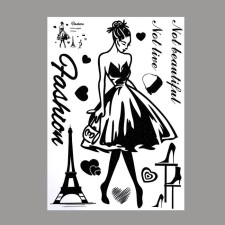 Sticker Plastic Black Black 