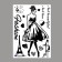 Sticker Plastic Black Black "Girl in a magnificent dress" Squeezes 50x70 cm
