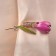 Brooch "Flower" tulip, colored in gold