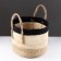 Storage basket "Peru", with handles, 29 x 29 x 25 cm, natural, black