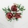 Brooch "Pomegranate", red-green color in gold