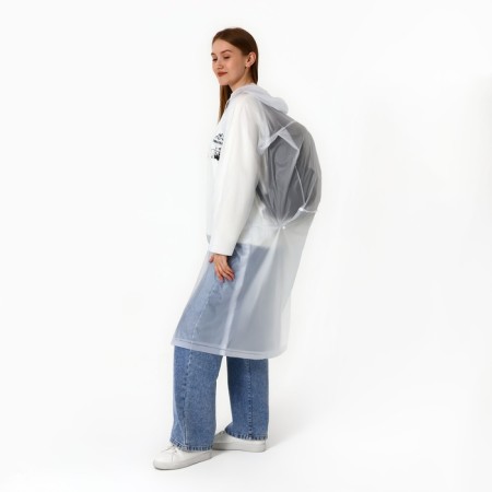 An adult raincoat with a branch for a backpack "Mountains Knee", universal size-1