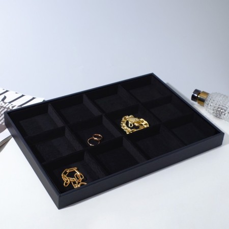 Decoration for jewelry 12 cells, phlock, 35 × 24 × 3, black color-2