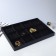 Decoration for jewelry 12 cells, phlock, 35 × 24 × 3, black color