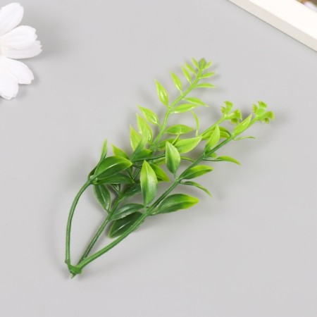 Artificial plant for creativity "Iglitsa with flowers" set 6 pcs green 12.5 cm-2