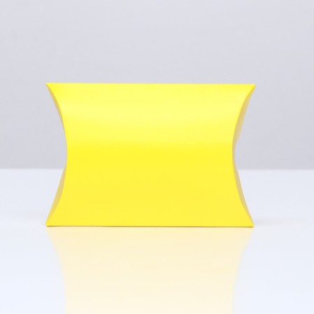 Folding box, pillow, yellow, 15 x 11 x 3 cm,-1
