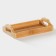 Porcelain sauces containers on a bamboo stand Bellatenero, 3 objects: 2 saucepan 420 ml, stand 17 × 7.2 × 17 cm, white color