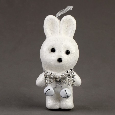 A toy of foam "Bunny" with a bow, 13 cm