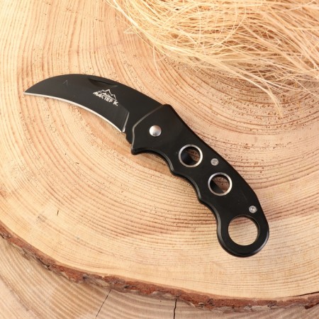 Folding Klyk knife 15cm, blade 76mm/2mm, hilt metal with a ring