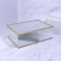 Organizer for storage "Ripples", with a lid, glass, with a mirror -bottom, 1 section, 25 × 17.5 × 8.5 cm, the color is transparent/copper