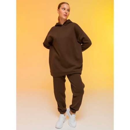 Female hoodies, size 46, chocolate color-5