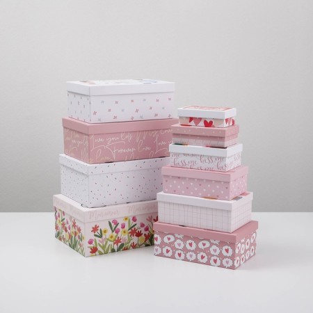 Set of boxes 10 in 1, gift packaging, “Love”, 12 x 7 x 4 - 32.5 x 20 x 12.5 cm-3