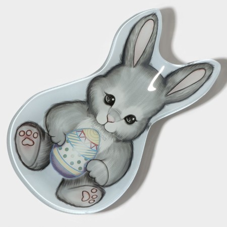 Glass Serving shares "Easter rabbit", 21 × 13.5 × 1.8 cm-2