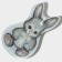 Glass Serving shares "Easter rabbit", 21 × 13.5 × 1.8 cm