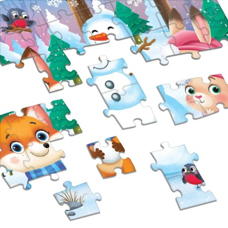 New Year! Children's puzzle "Winter Fun", 54 elements-2