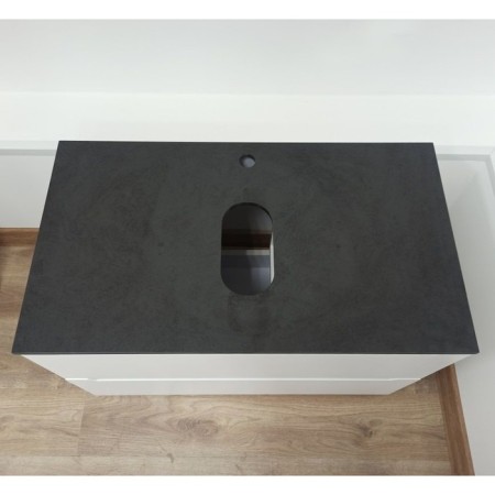 The countertop under the Uperwood Tanos HPL 100 cm sink, invoice, plastic, black-3