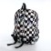 School backpack from textiles on lightning, 3 pockets, black color