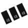 Textile strip “48”, 4.6 x 1.1 cm, black color