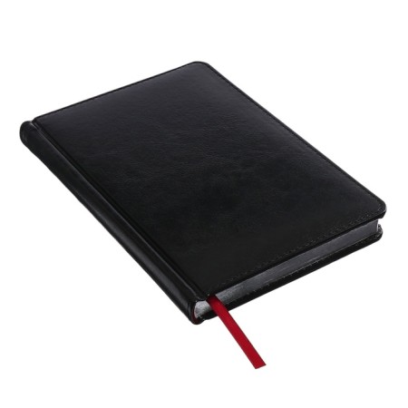 Diary of a low -end A5+, 136 sheets of Sidney Nebraska, hard cover, artificial leather, silver cut, black-2